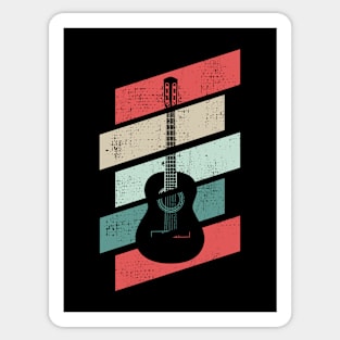 Retro Vintage Classical Guitar Sticker